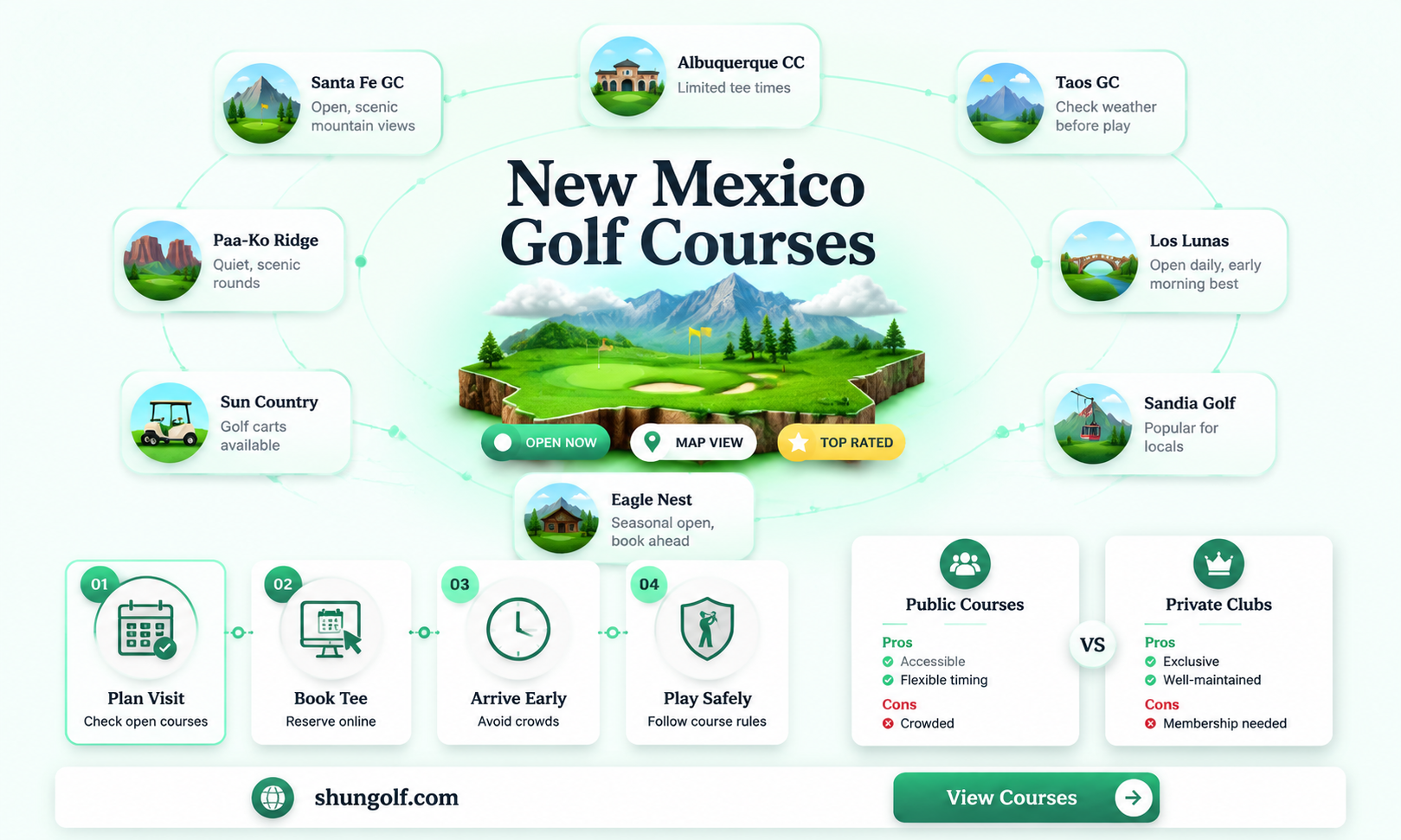 are any golf courses open in new mexico