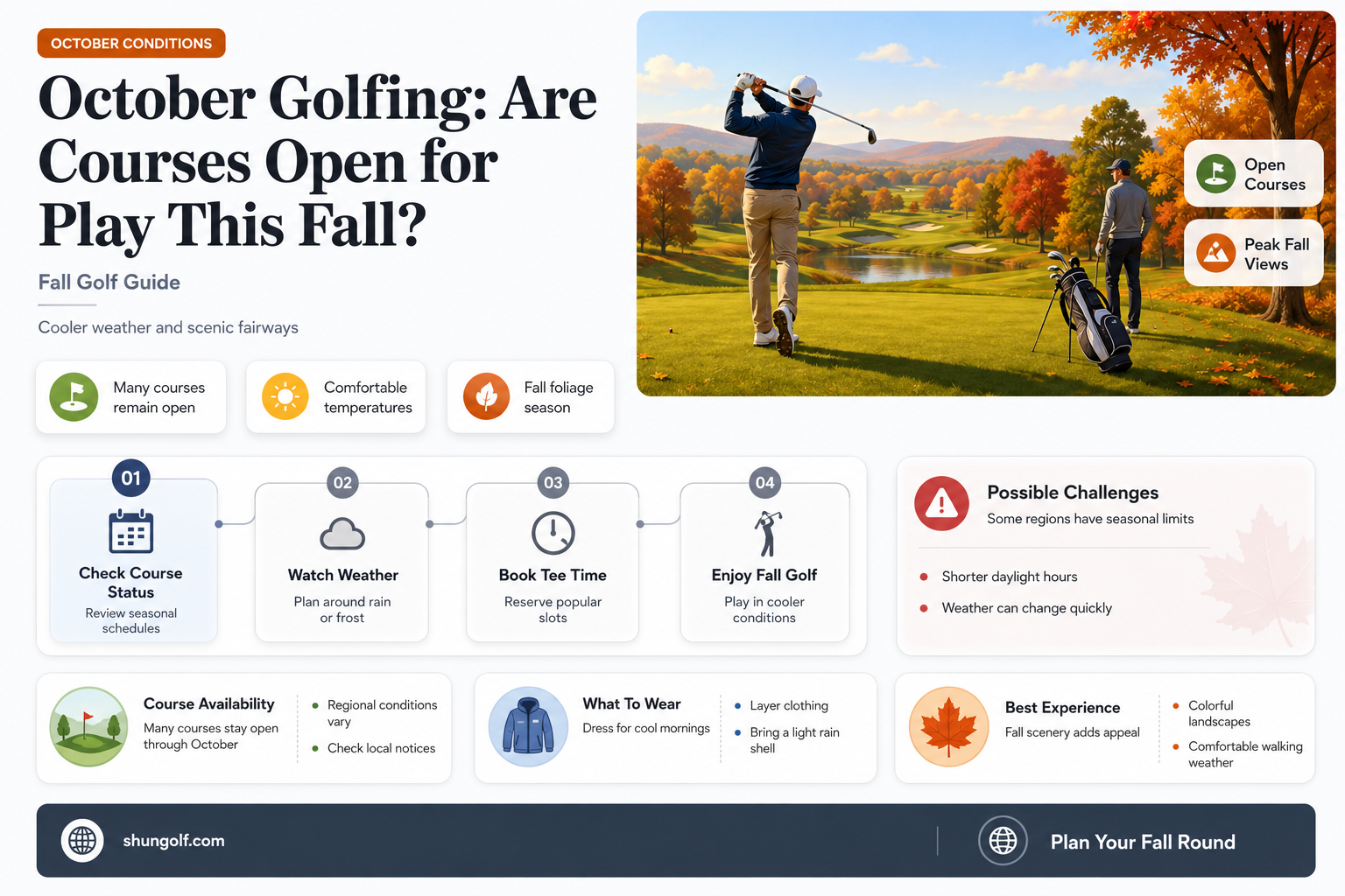 are golf courses open in october