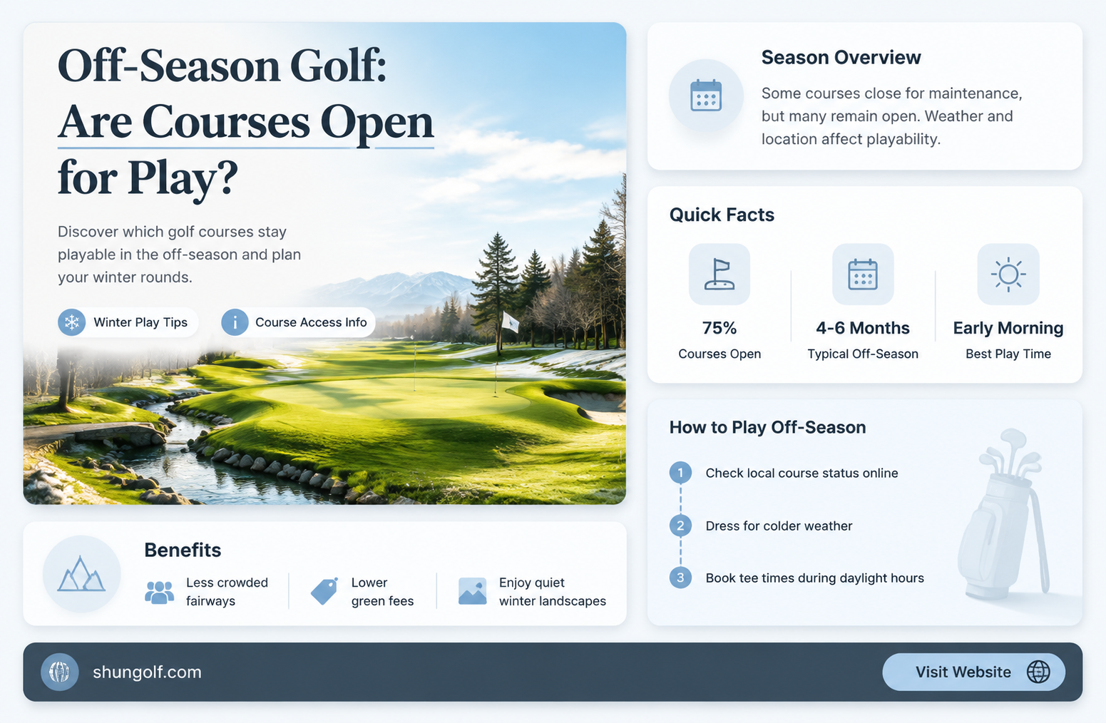 are golf courses open during off season