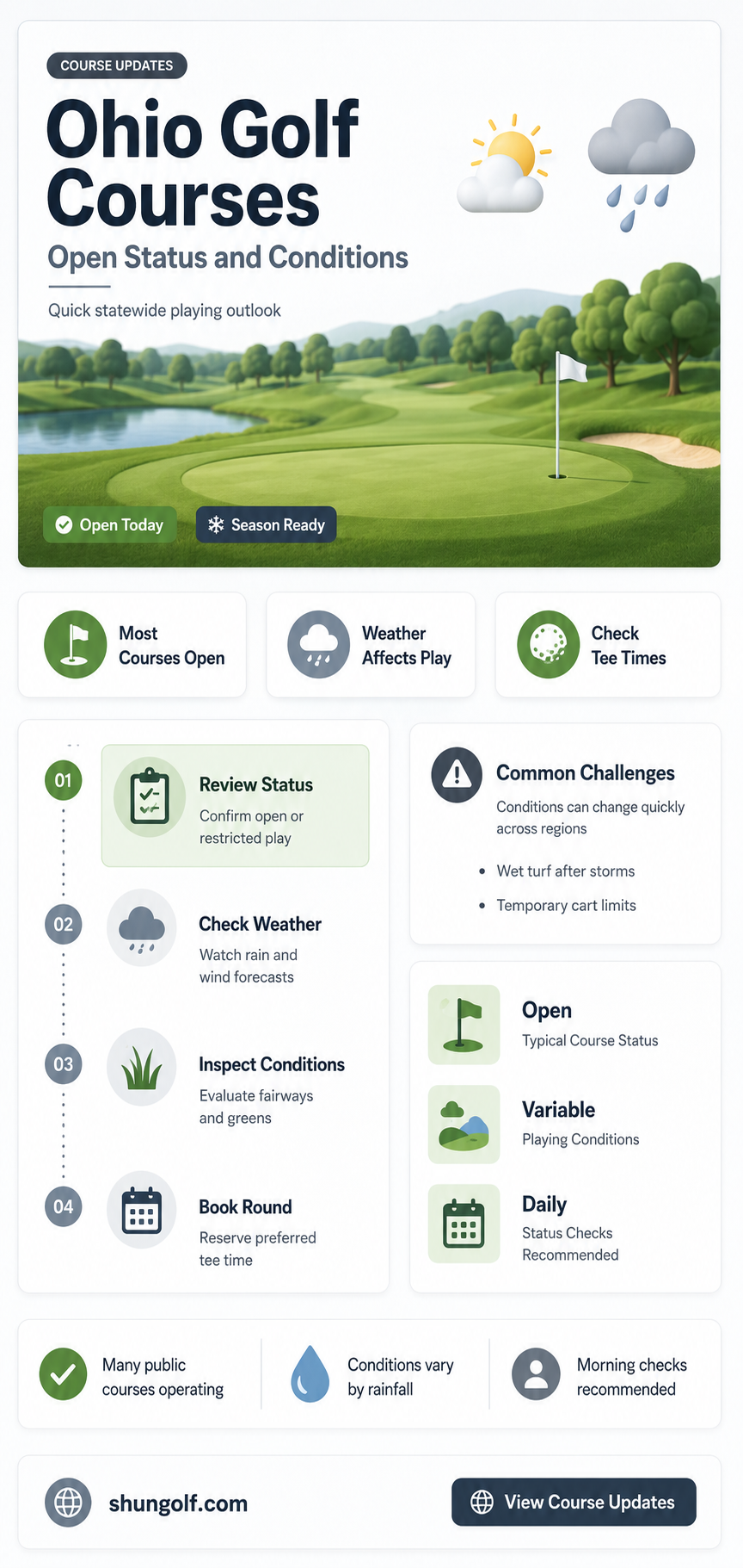 are golf courses open in oh