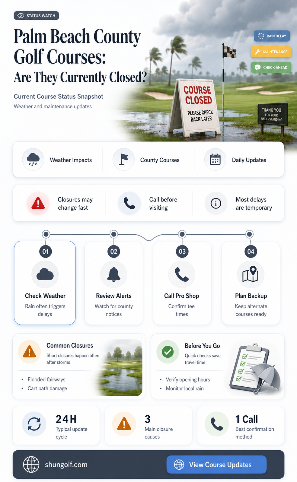are golf courses closed in palm beach county