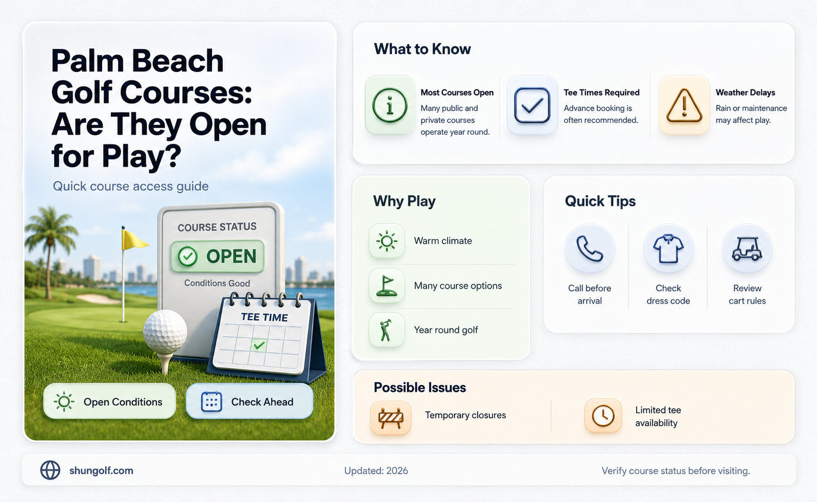 are golf courses open in palm beach