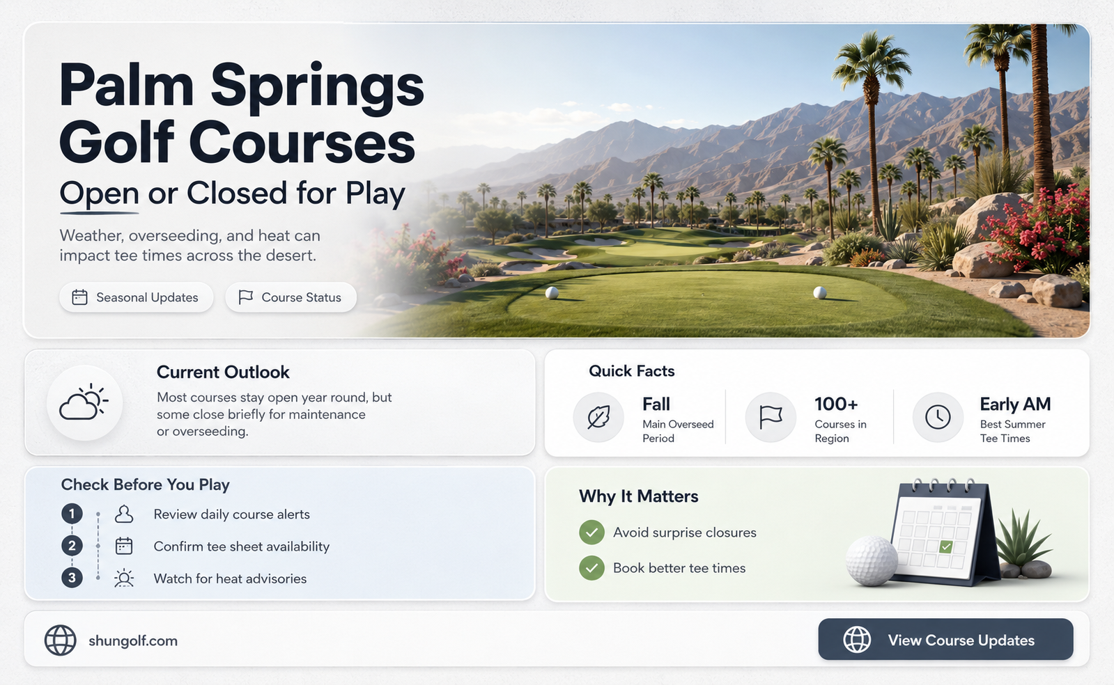 are golf courses closed in palm springs