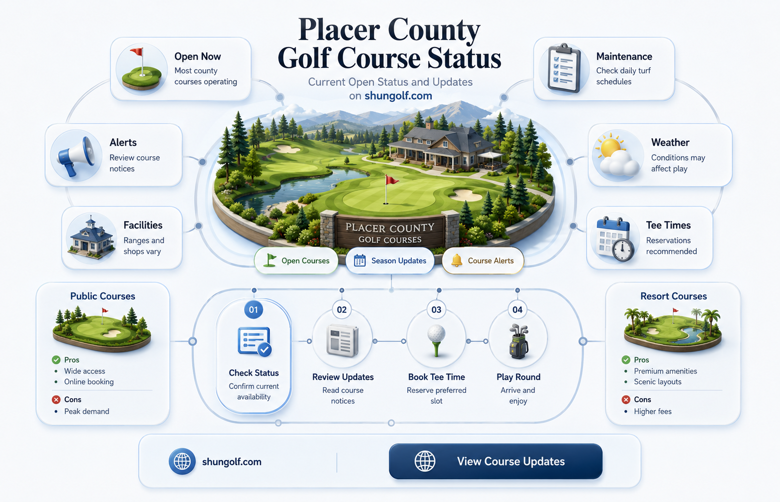 are golf courses open in placer county