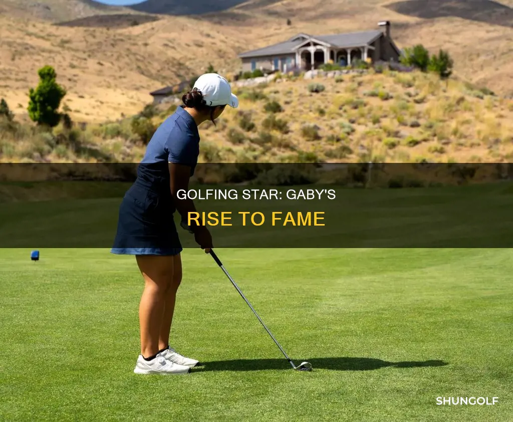 por star gaby golfing