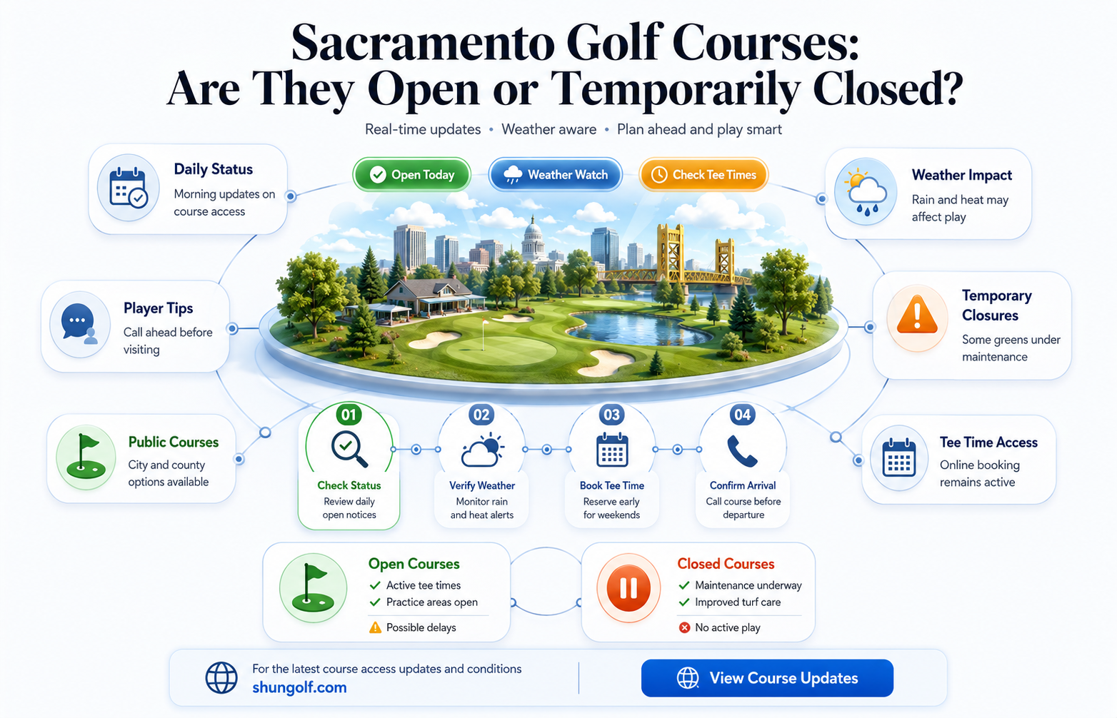 are golf courses closed in sacramento