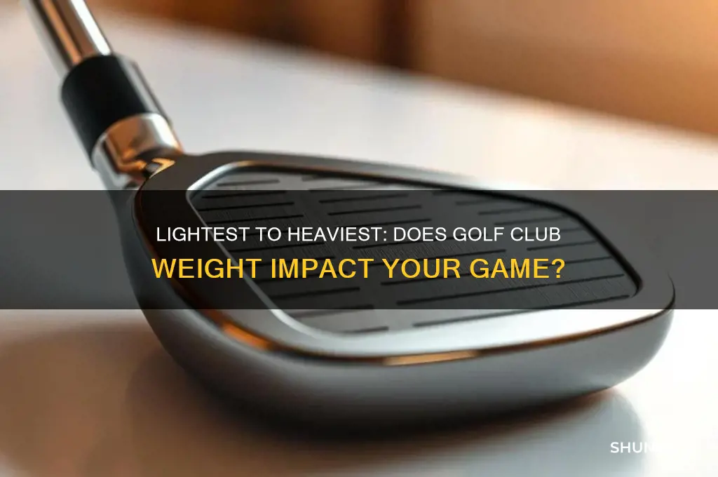 should golf club weight go lightest to heavis