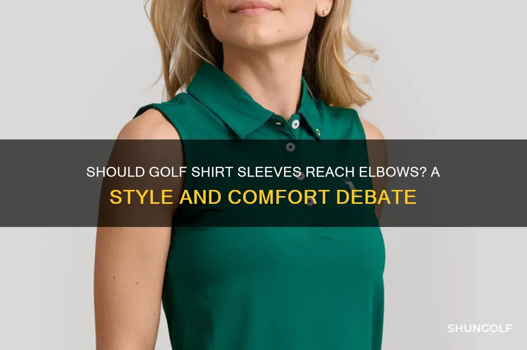 should golf shirts sleeves come to elbow