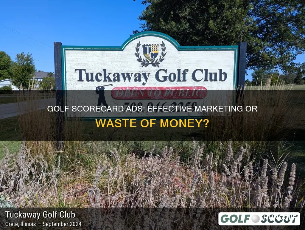 should i advertise on golf scorecard