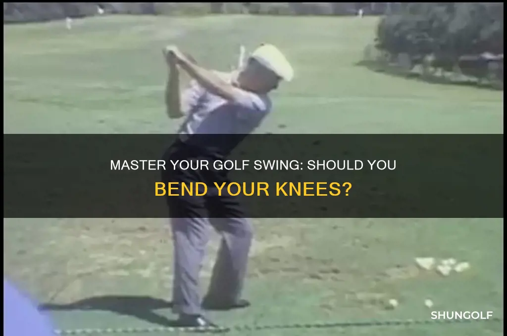should i bend my knees when golfing