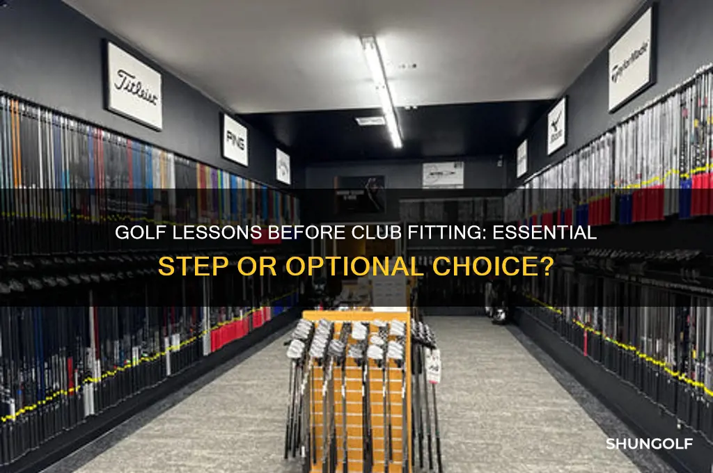 should i take golf lessons before fitting