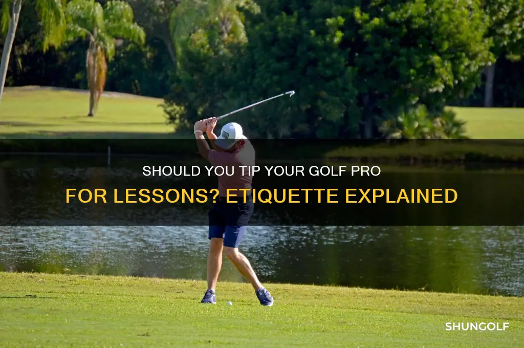 should i tip a golf pro for lessons