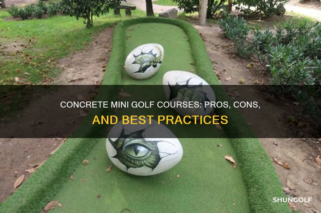 should i use concrete for mini golf course