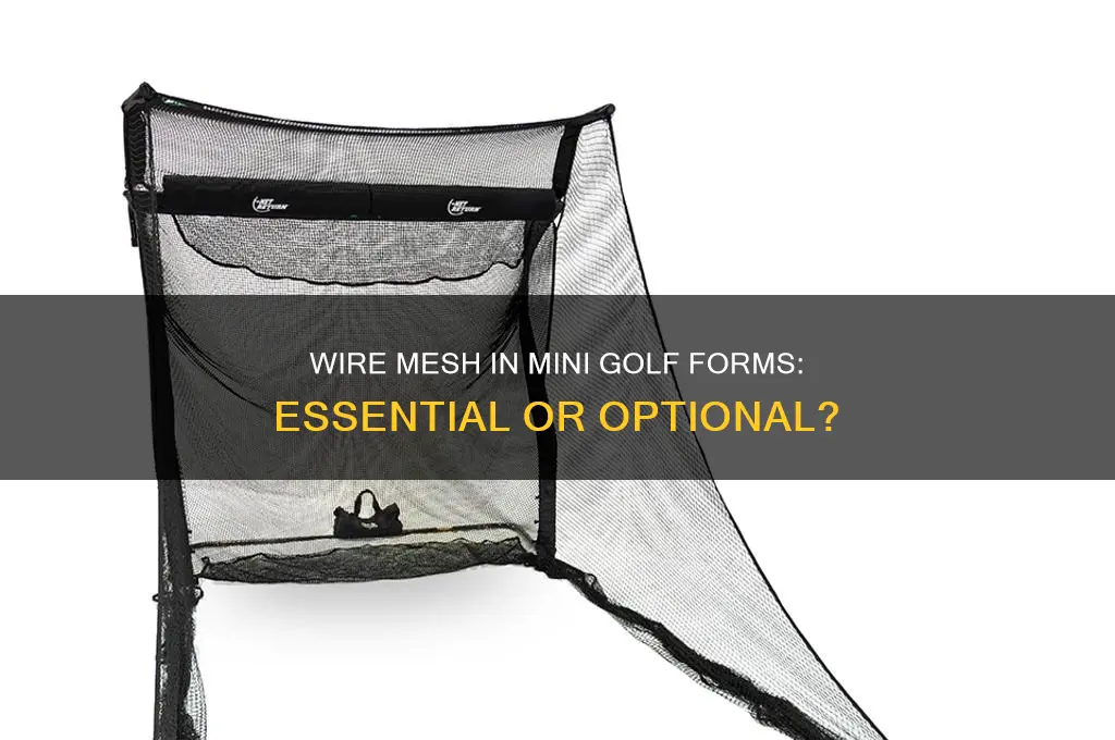 should i use wire mesh in miniature golf course forms