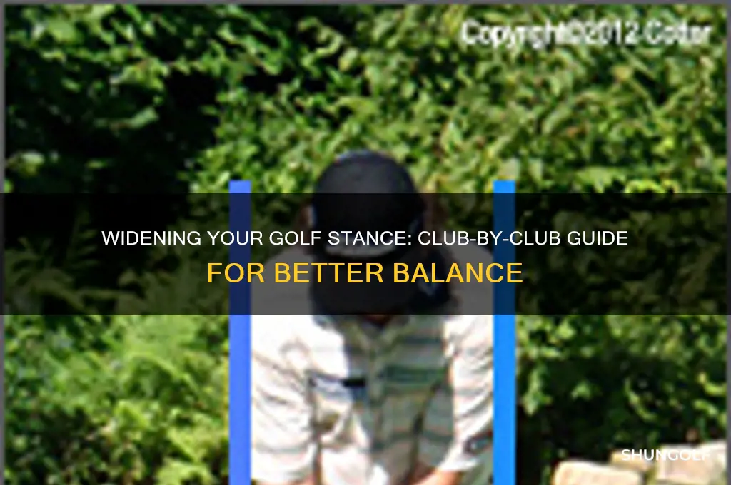 should i widen my golf stance with different clubs