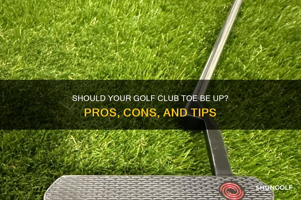 should toe of golf club be up