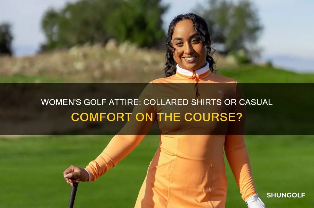should women wear collared shirts on golf course