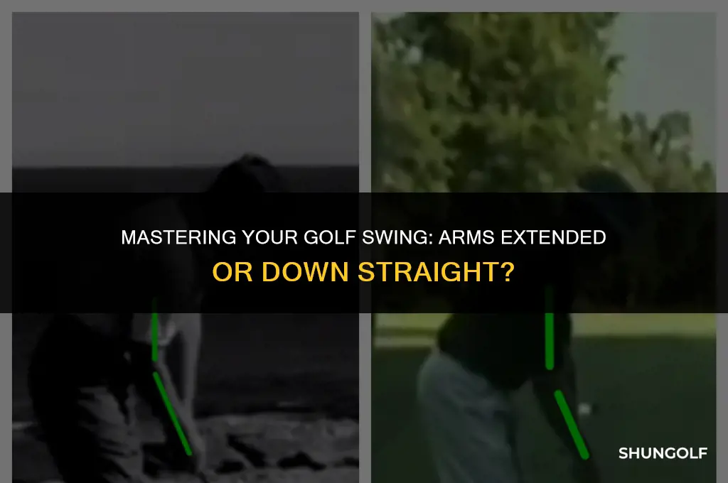 should you drive with arms extended or down straight golf