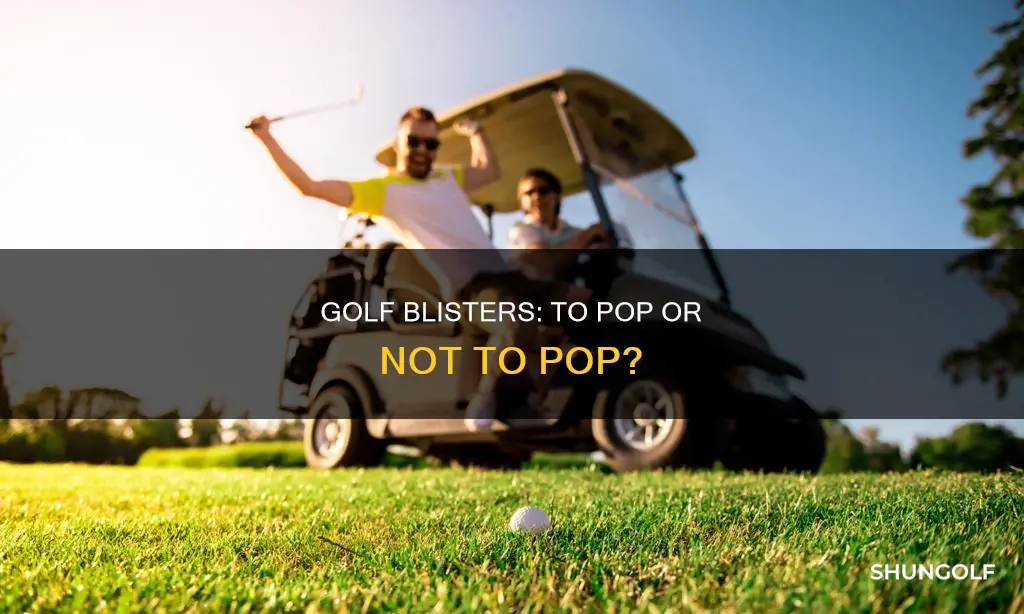 should you pop a golf blister