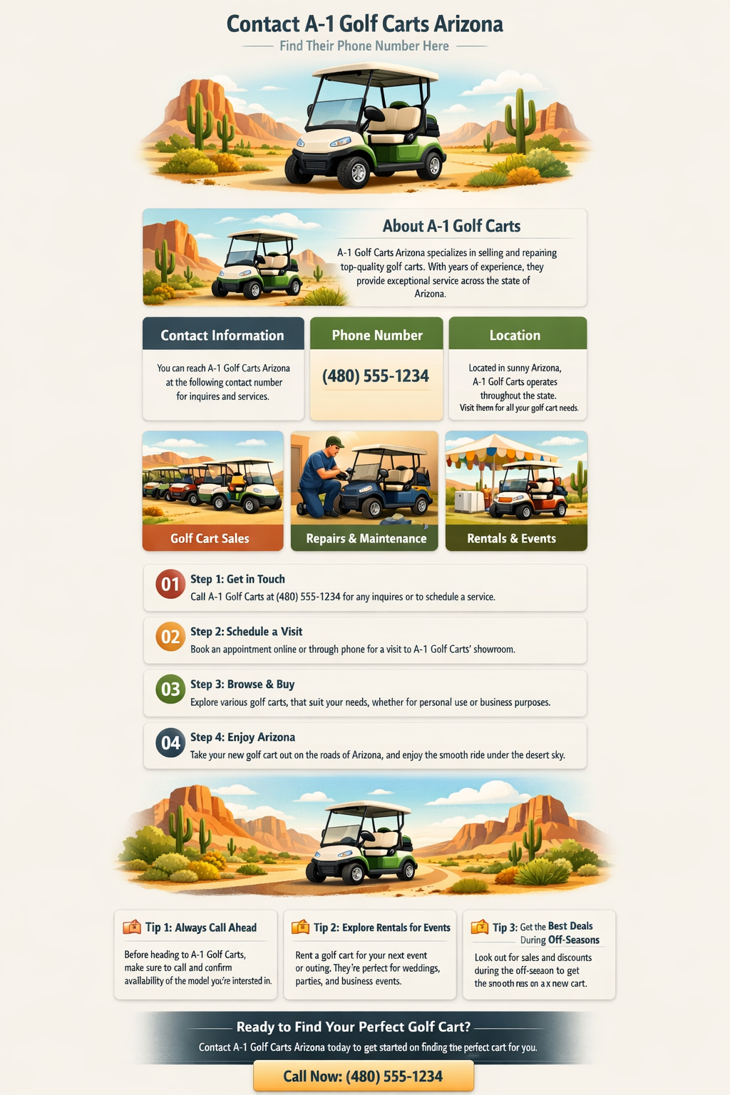 a-1 golf carts arizona phone no
