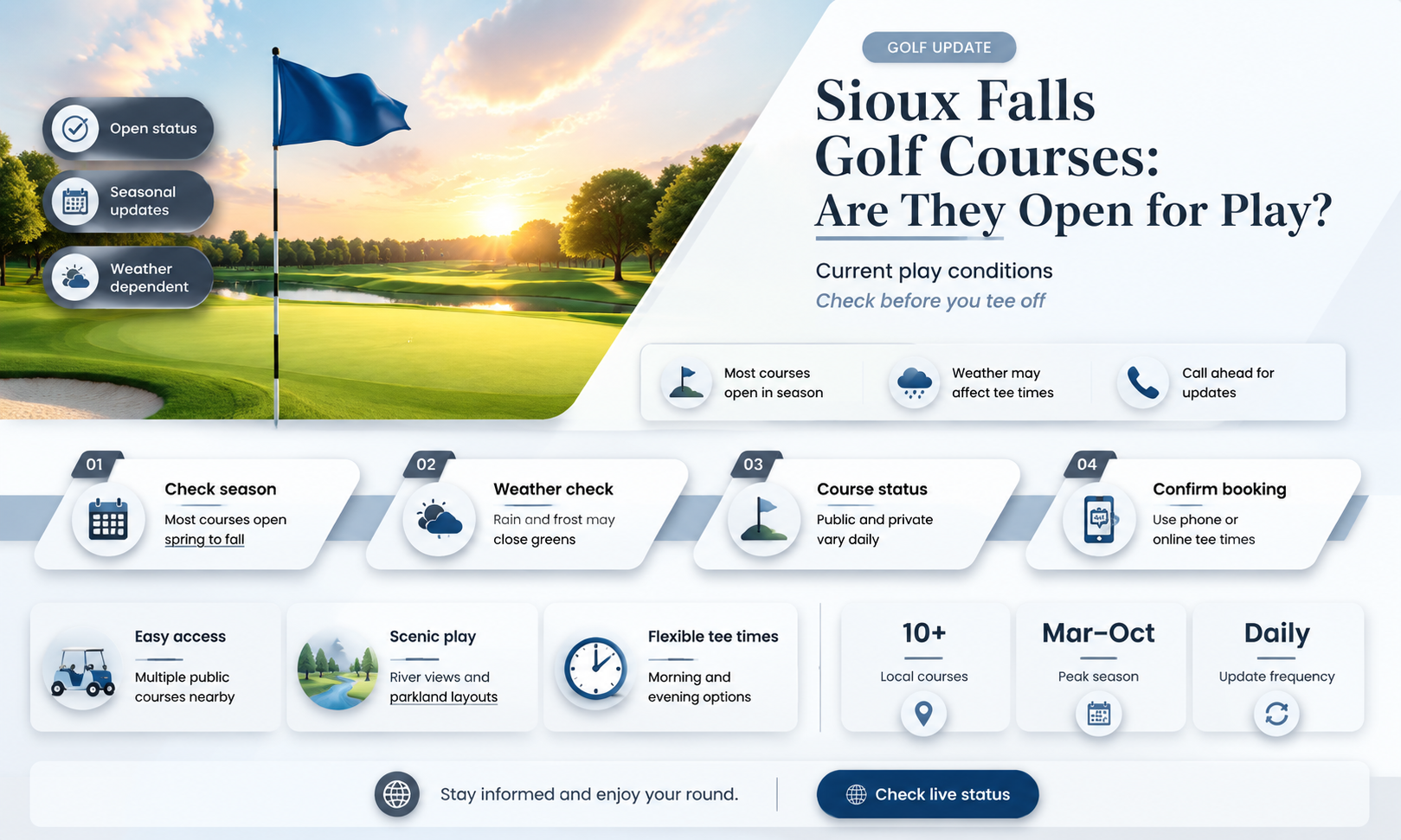 are golf courses open in sioux falls