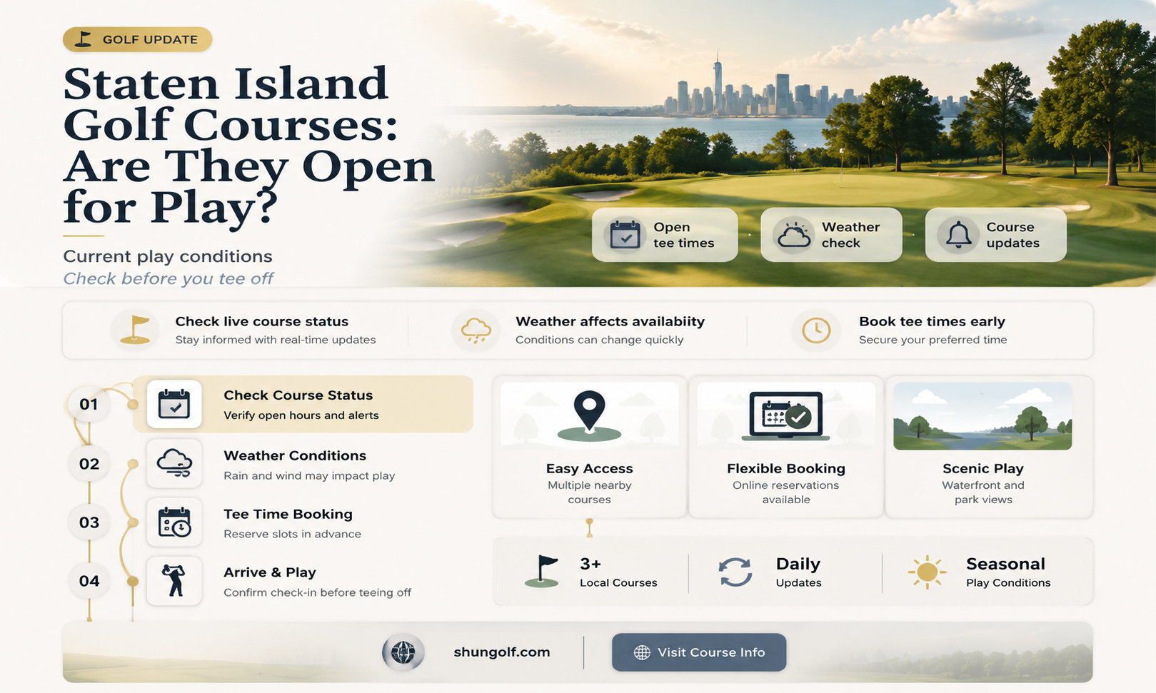 are golf courses open in staten island