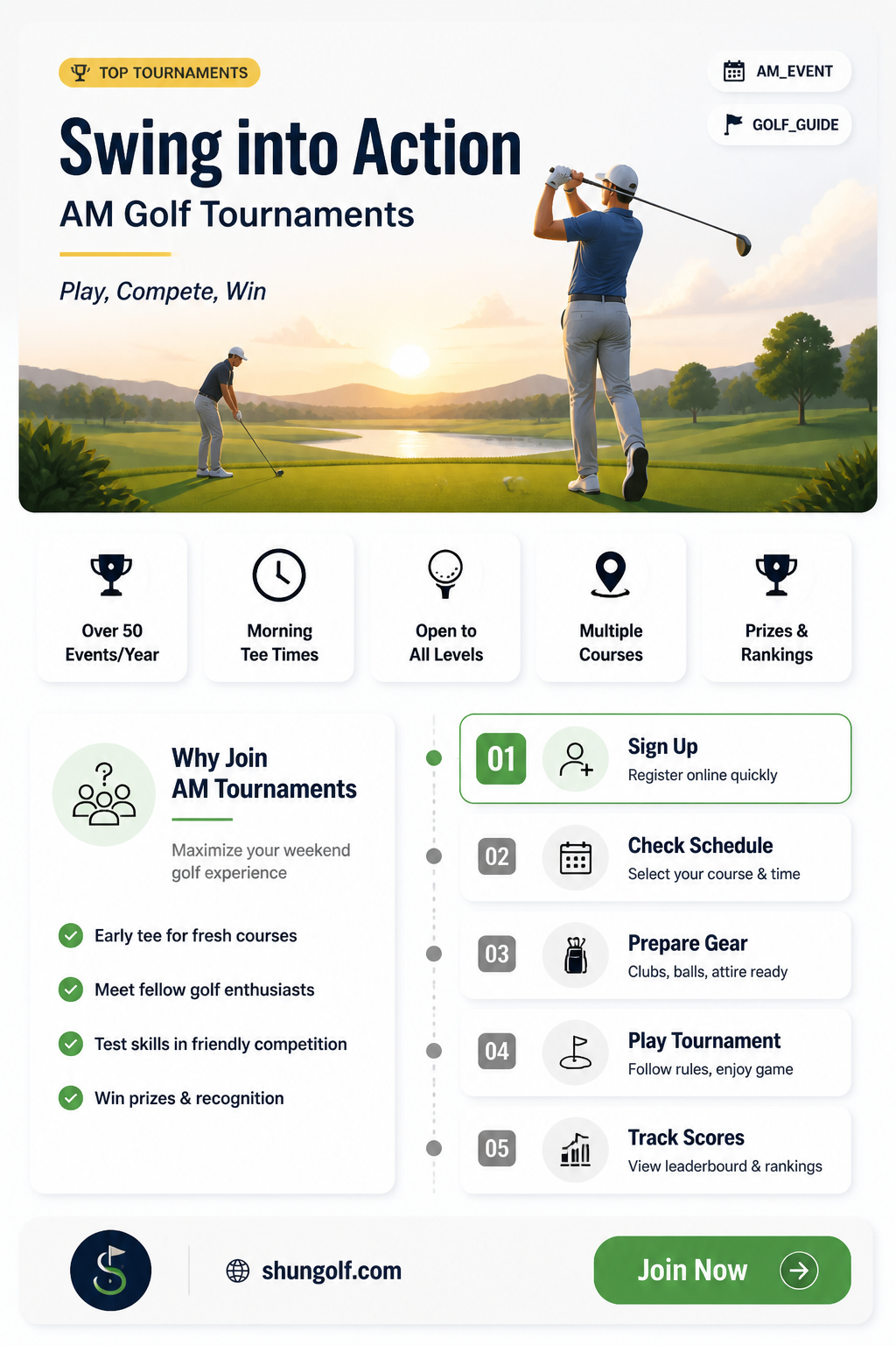 am golf tournaments