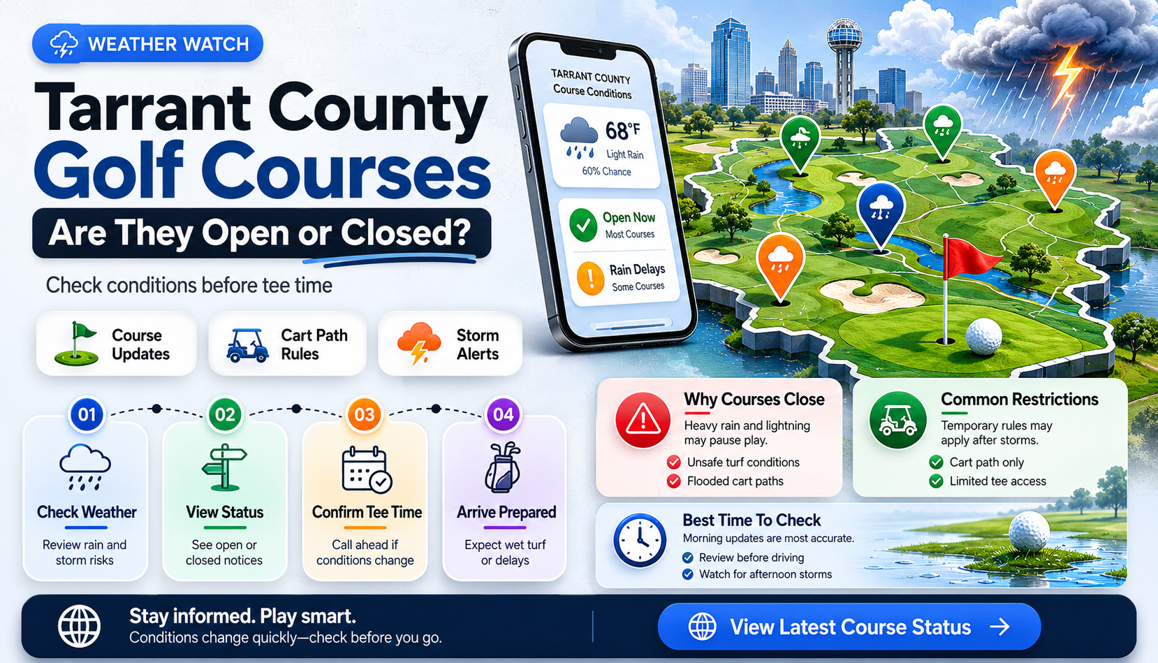 are golf courses closed in tarrant county