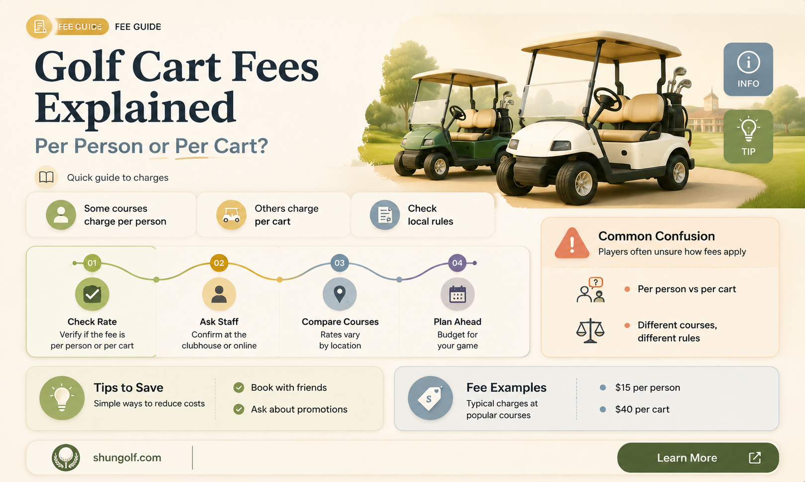 are golf cart fees per person