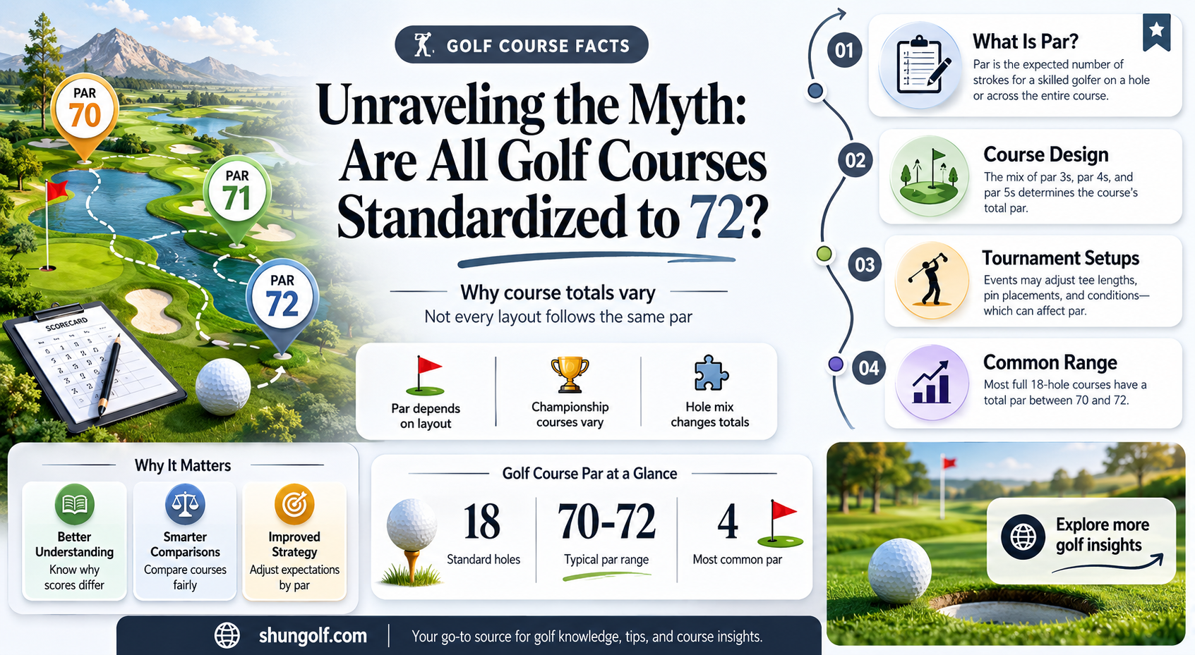 are golf courses always 72