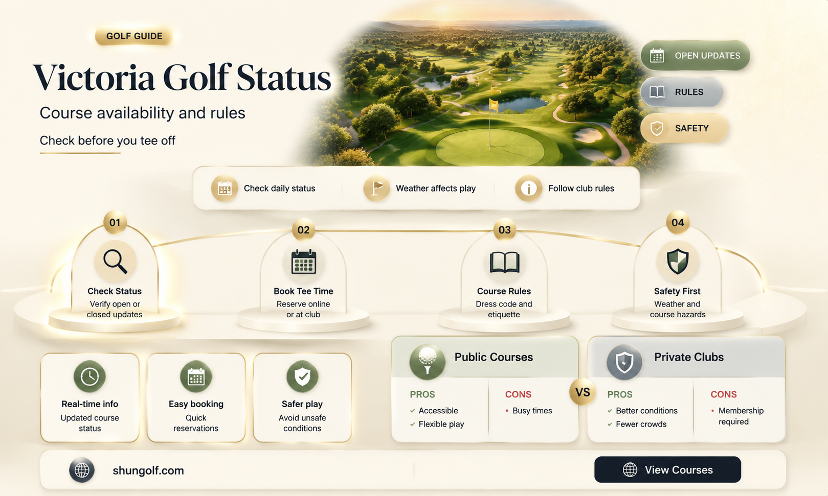 are golf courses open in victoria