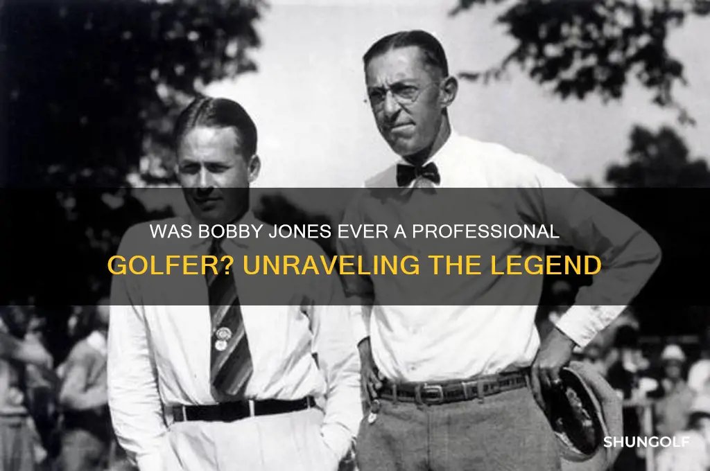 was bobby jones ever a professional golfer