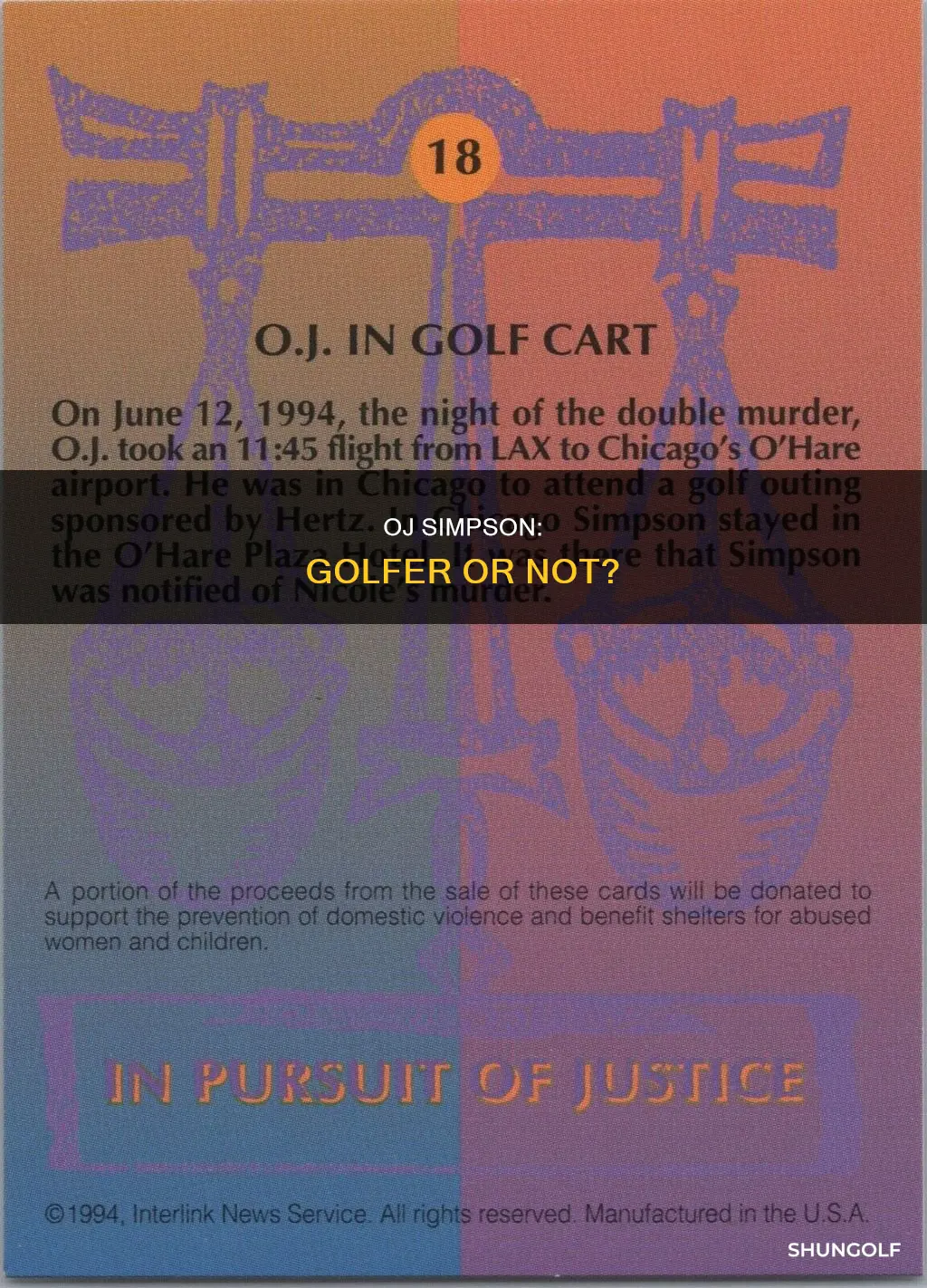 was oj simpson a golfer