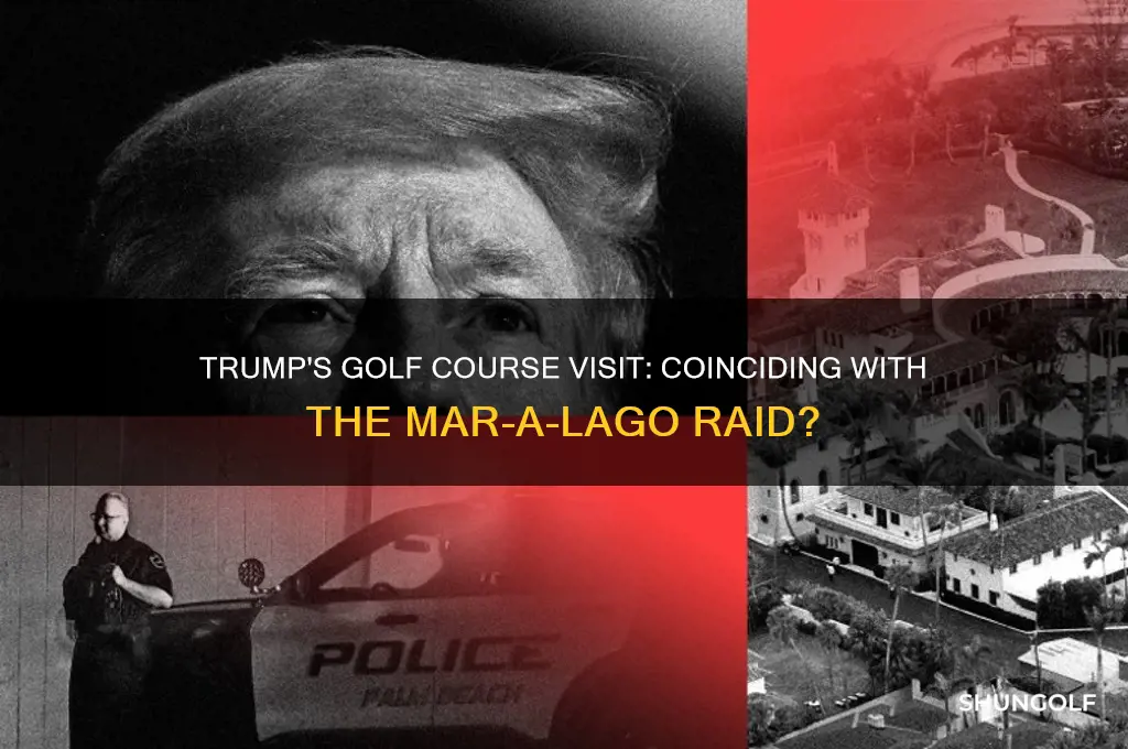 was president trump at the golf course during the raid