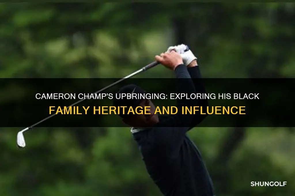was pro golfer cameron champ raised by a black family