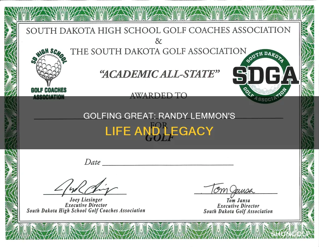 was randy lemmon a golfer