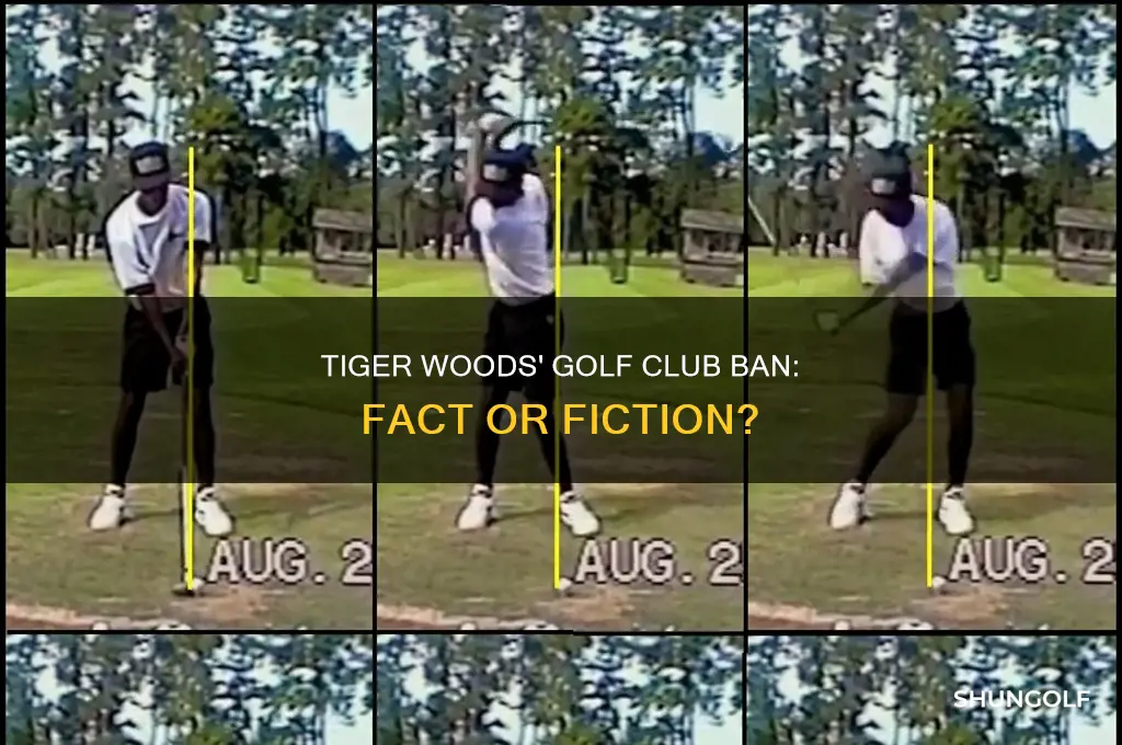 was tiger woods ever banned from a golf culb