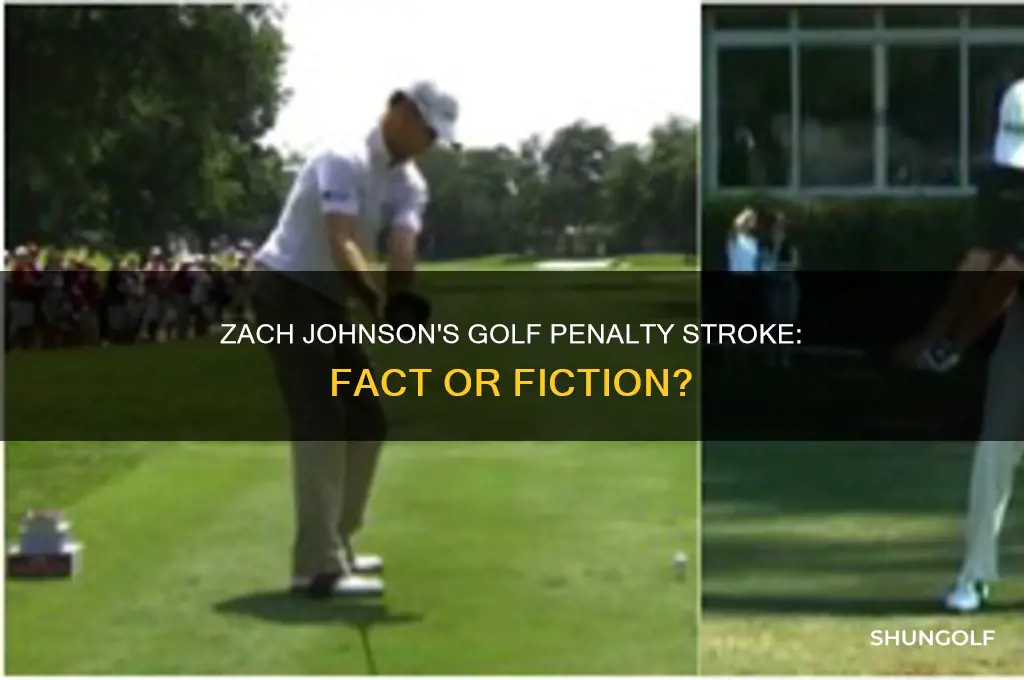 was zach johnson assessed a penalty stroke in golf