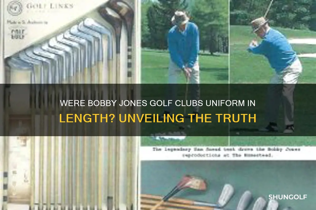 were bobby jones golf clubs all the same length