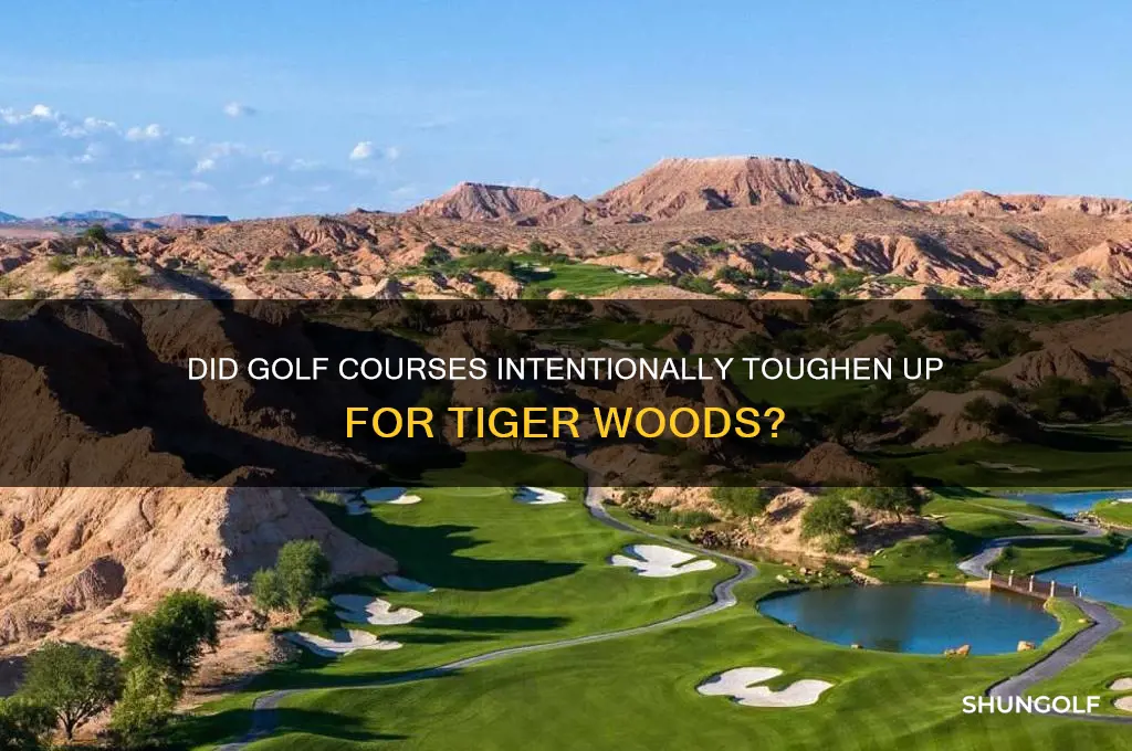 were golf courses made tougher for tiger woods