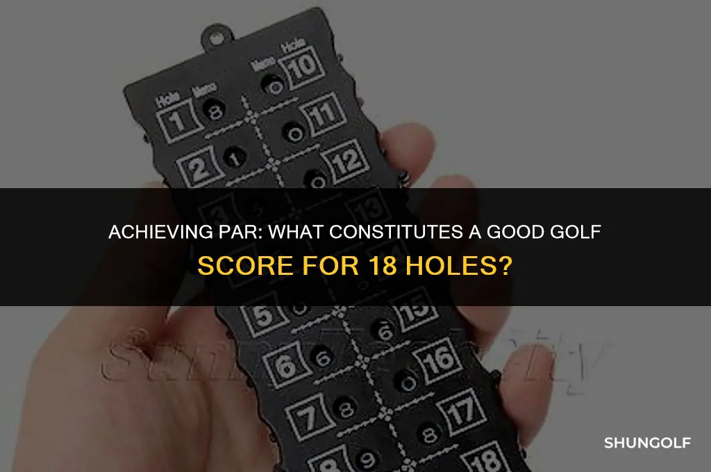 what a good golf score for 18 holes