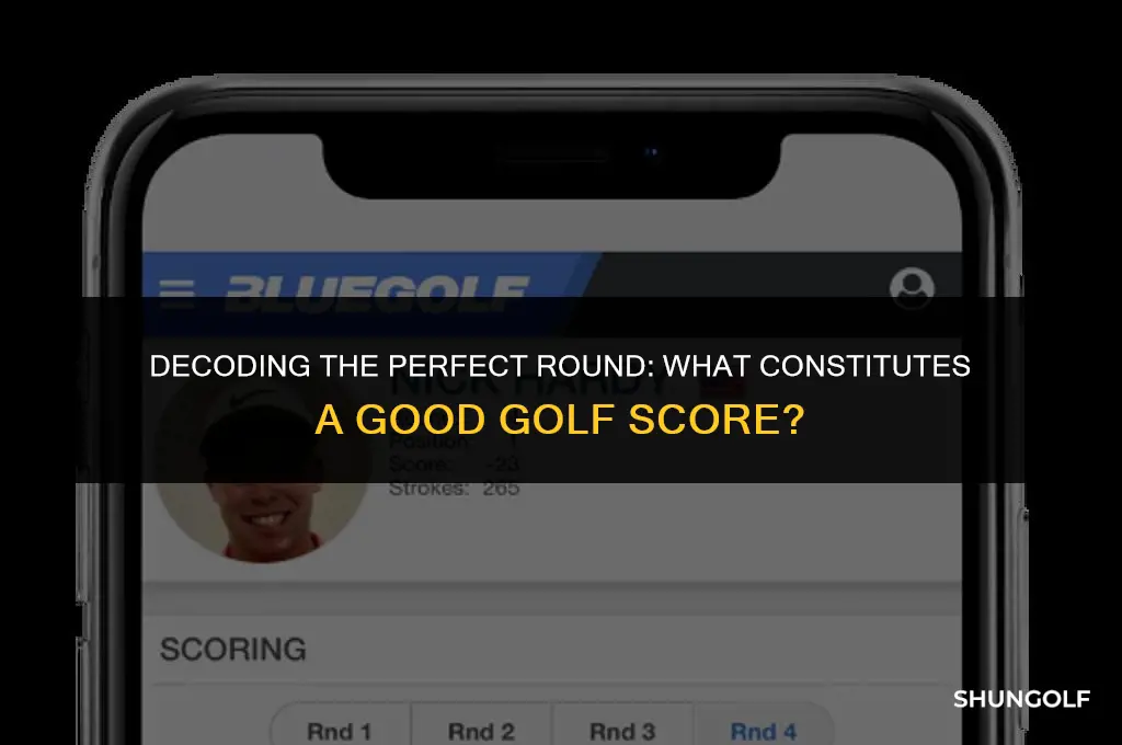 what a good golf score