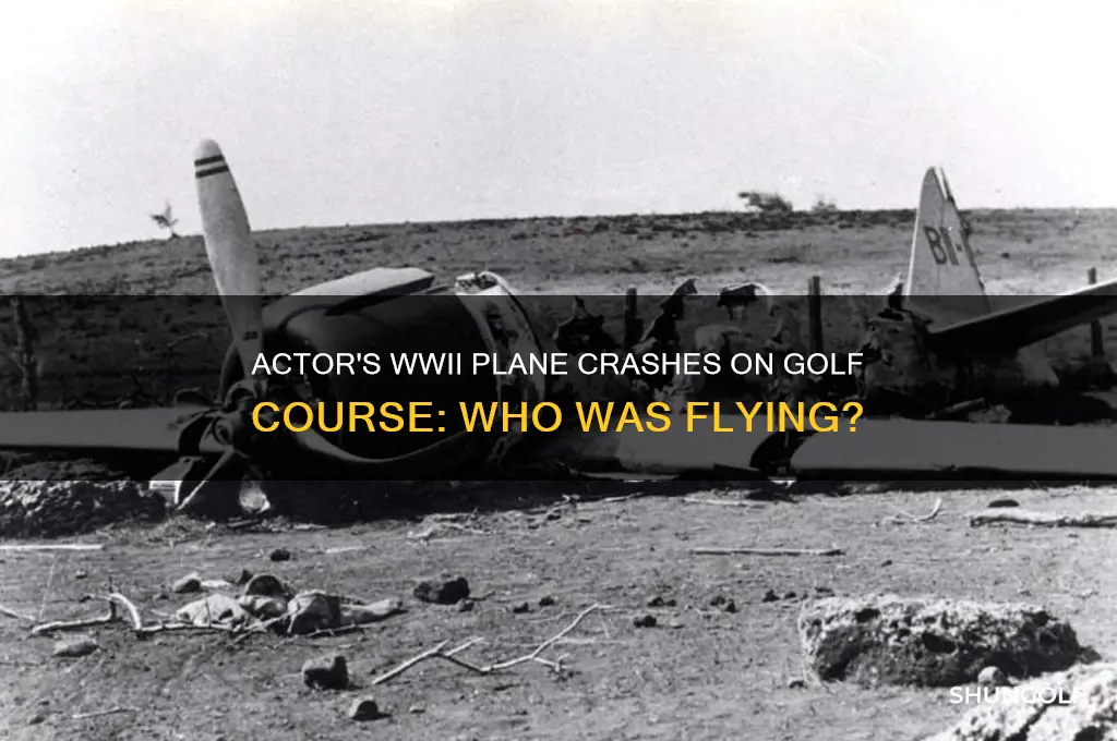 what actor crashed his wwii plane on golf course