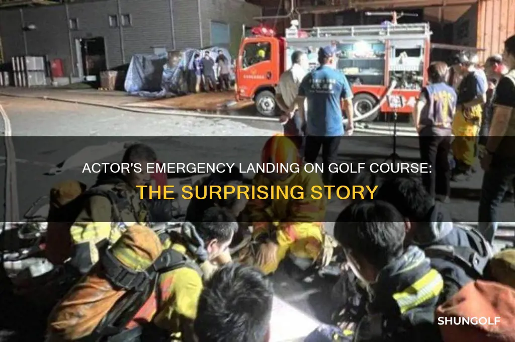 what actor emerg landing on golf corse