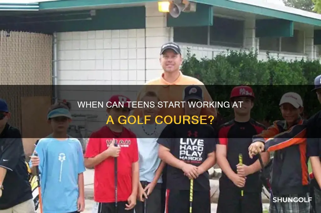 what age can you work at a golf course