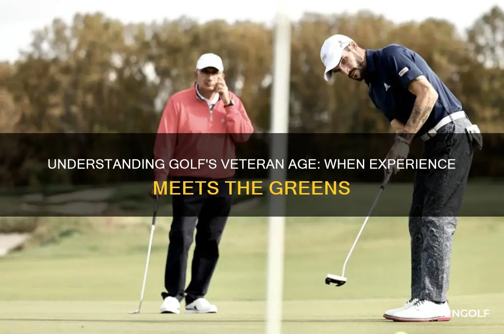 what age is a veteran in golf