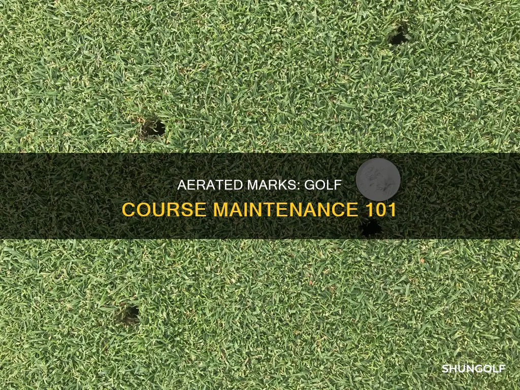 what are aerated marks in golf