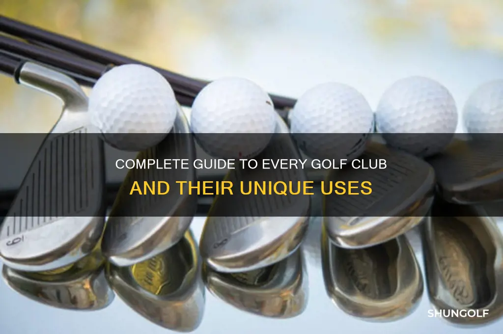 what are all of the golf clubs