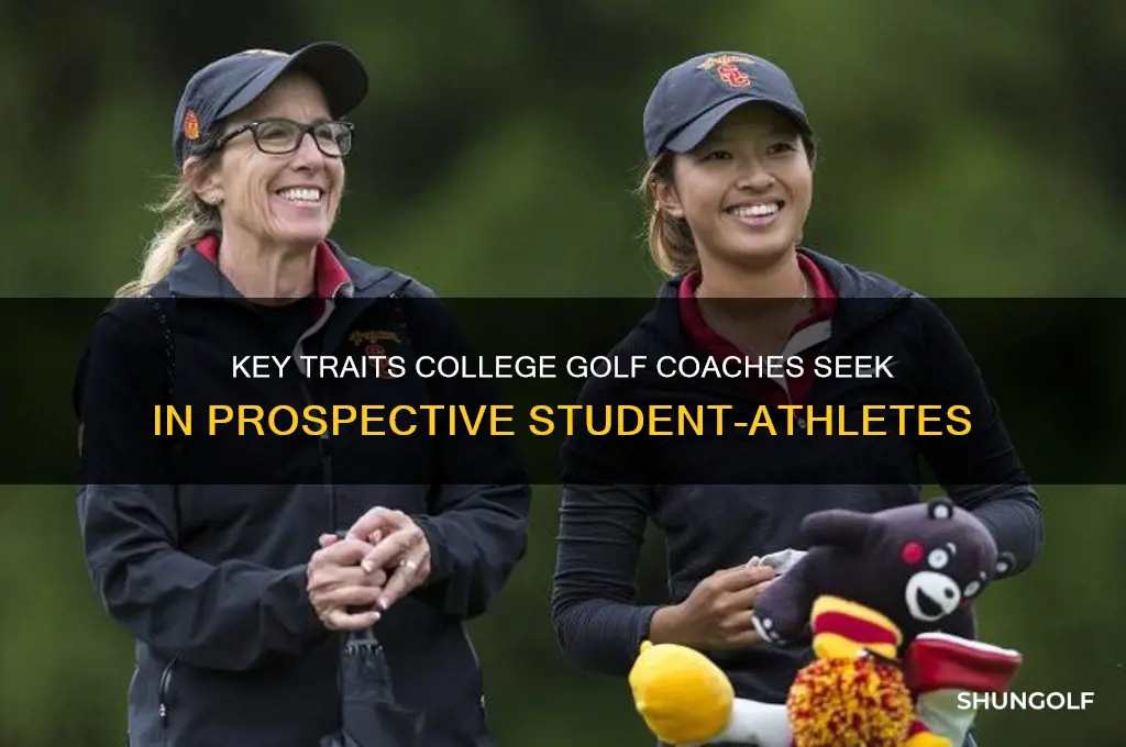 what are college golf coaches looking for