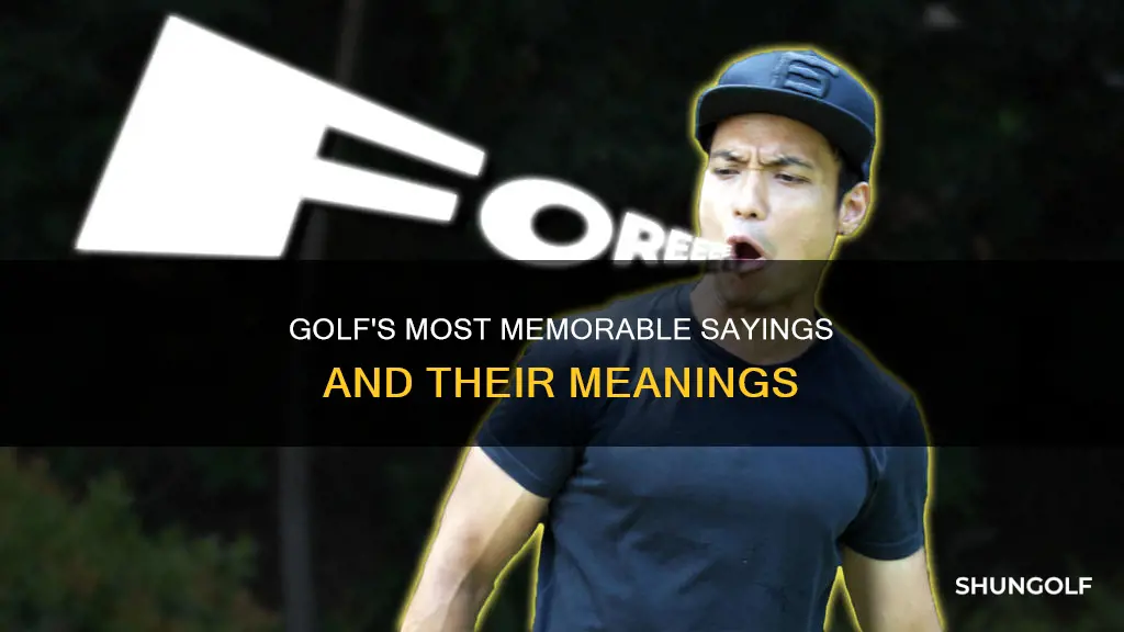 what are common golf sayings